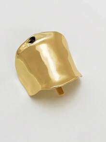 1 pièce Accessoire de cheveux élastique en métal doré géométrique, style intéressant et audacieux. Attache de luxe pour tresses, manchette de cheveux en métal, support de tresse moderne, minimaliste doré. Ornement capillaire, mariage, cadeau pour elle. Convient aux femmes et aux dames, même les hommes aux cheveux longs peuvent avoir l'air élégant et noble. Supports de queue de cheval, élastiques, chouchous, cordes à cheveux, élastiques à cheveux - Épingle à cheveux en forme de nuage - Voir 6