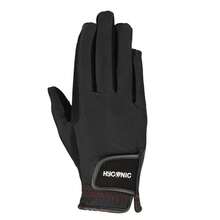 Hy Unisex Adult Logo Riding Gloves (Black) - 100% Mixed - (BZ6049) - Black - View 1