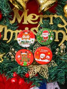 1PC Santa Claus Reindeer Christmas Tree Snowman Brooch, Christmas Accessory Badge, Decorative Pendant, Suitable For Christmas Gifts, Christmas Decoration, Photo Medal, Pendant Decoration