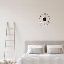 Atyhao Reloj de Pared con Notas Musicales de Bricolaje, Diseño único, Movimiento de Barrido Silencioso, Superficies de Espejo Acrílico, Números Romanos 3D, Esfera de Reloj Decorativa de - 1 - Ver 8