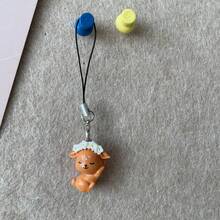 1 pieza/4 piezas Lindo encanto de teléfono con corona de flores y ciervo, estilo Ins, accesorio de bolso de resina, regalo dulce y de dibujos animados para la novia