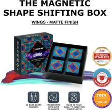Shashibo Shape Shifting Box - Award-Winning, Patented Fidget Cube W/ 36 Rare Eartagnets - Transforms Into Over 70 Shapes, Gift Box, Download Fun In Motion Toys Mobile App (Wings, 4 Pack),23413080 - 杏色 - 查看 2