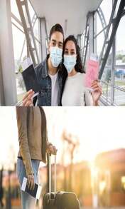 Honmein 2 Pcs Passport Holders,Ultra Slim Passport Wallet,PU Leather Passport Cover For Women And Men