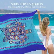 - Manta de playa impermeable a prueba de, tortuga marina, 78x 81 pulgadas, 1 - 5 adultos, de gran tamao, ligera, impermeable, a prueba de, para playa, camping, senderismo, - 78''*81'' + Mandala - Ver 5