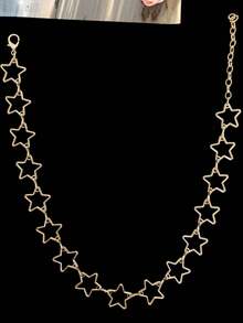 1pc Metal Five-Pointed Star Hat Chain, Versatile Felt Hat/Fascinator Accessory, Suitable For Birthday Gifts, Holiday Parties, Daily Hat Decoration