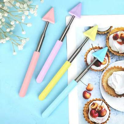 1/5pcs Random Color Retractable Pointing Stick Retractable Arrow-Shaped Pointer Ideal For Classroom Whiteboard Presentations Durable And Portable With Macaron Color Options Handheld Retractable Design For Easy Storage Perfect For Whiteboard Demonstrations School Teaching Supplies, Classroom Tools, Handheld Pointers, Compact Storage, Arrow Pointers, Retractable Pointers, Educators, Students, Back-To-School Season