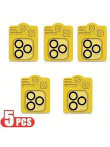 5 Packs One-Piece Clear Lens Protector For I Phone 14-17 Series - Compatible With All Models (14/15/16/17, Plus, Pro, Pro Max), Full Coverage HD Glass