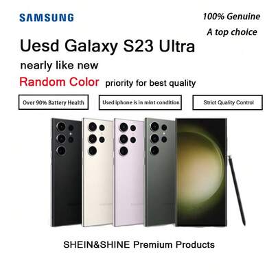  Samsung Galaxy S23 Ultra 5G usado, pantalla completa 2K de 200 millones de píxeles, fotografía nocturna con Super Vision, fotografía de conciertos, 8 GB + 256 GB