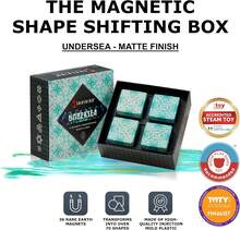 SHASHIBO Shape Shifting Box - Award-Winning, Patented Fidget Cube W/ 36 Rare Eartagnets - Transforms Into Over 70 Shapes, Gift Box, Download Fun In Motion Toys Mobile App (Undersea, 4 Pack),23415476 - 黃色 - 查看 2