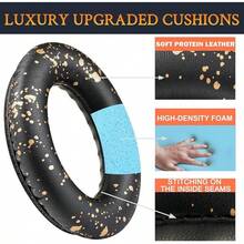 SoloWIT Almohadillas para 35 (QC35) & Quiet Comfort 35II (QC35) Auriculares, Espuma de Alta Densidad y Cuero Proteico - Oro Negro - Ver 4