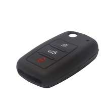 1 件汽车钥匙套适用于高尔夫捷达、斯柯达 Ye.Ti、速腾、速派、速腾奥拓、西雅特 Leon、伊比沙岛，3 键硅胶保护套 - 彩色 - 查看 15