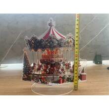 1 pezzo Decorazione da tavolo in stile bohémien in acrilico con carosello rotante - Decorazione natalizia 2D, adatta per la casa e la scrivania dell'ufficio, regalo per le vacanze