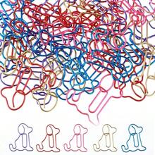 50pcs Dog Shaped Paper Clips, Fancy Animal Decorative Paperclips Cute Multicolored Binder Clips Office Supplies Dog Decor Bookmark Fun Women Men - Bright Blue, Bright Purple, Bright Pink, Bright Red, Gold - View 2