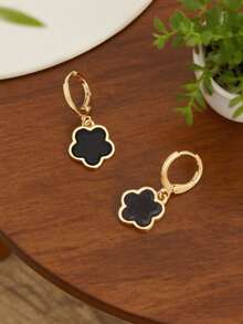 1对幸运草珍珠耳环，时尚百搭，适合日常佩戴 - B - 查看 6