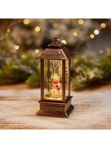 LED Illuminated Christmas Telephone Booth Ornament, Resin Indoor Snowman Christmas Tree Decor, Christmas Party Decoration, Xmas Lighting Up Toys And Gifts,Christmas - Multicolor - View 27