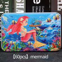 1 Box Of 60 Wooden Puzzle Pieces In Metal Box, Educational Jigsaw Puzzles With Puzzle Board, Kindergarten Gift,Puzzle Pieces,300 Pieces Puzzle,Hot Air Balloon Toy - Multicolor - View 8