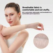 1pc Knitted Nylon Wrist & Palm Protector, Elastic Breathable 4-Way Stretch Compression Wrist Support Sleeve For Badminton, Mouse Hand - 彩色 - 查看 3