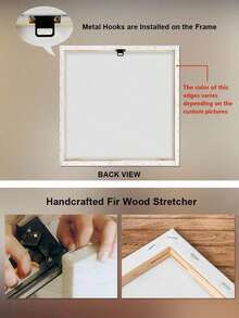 1幅定制2D平面框卡通肖像帆布墙画，趣味漫画照片油画，夸张幽默的动漫人物肖像墙饰，情侣、朋友、家人、宠物、办公室和家居装饰的理想礼物，帆布墙画，完美的房间装饰，节日日历 - 彩色 - 查看 7