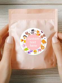 24 ملصق مخصص بقطر 4 سم، ملصقات أعمال شخصية، ملصقات مخصصة بأي تصميم أو شعار أو صورة أو نص أو عنوان أو رمز الاستجابة السريعة