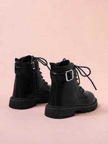 New Kids' Anti-Slip Wear-Resistant Fashion Mid-Calf Classic Boots - Black - View 4