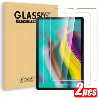 2pcs Tempered Glass Film,  Compatible With Samsung Galaxy Tab A7 /Galaxy Tab A -T510/T515/Galaxy Tab S6 /Galaxy Tab S7 Plus/Galaxy Tab S8/Galaxy Tab S9 /Galaxy Tab S6/Galaxy Tab A9 Plus/Galaxy Tab S8 Ultra/Galaxy Tab S10/ Screen Protectors Of Various Types, Such As Bubble Free, Scratch Resistant, Screen Protector