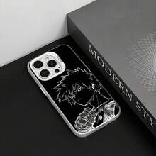 1PC Funda de Teléfono Anime Bakugo Katsuki Funda de Teléfono IMD color plata para 17 16 15 14 13 12 11 Pro Max Plus - z7 - Ver 6