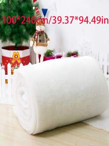 1pc White Artificial Snow Blanket - Soft, Thick, Fluffy Silky Fiber, Feather, Christmas & Winter Decor, Flat, Artificial Christmas Snow, Compressed Packaging, Vacuum Packed, DIY Filling, PP, Washable, Indoor Snow Decor, Polyester Fiber Filling, Filling, Synthetic, Polyester Imitation Silk, Insulation Material, Ideal For Weddings, Teen Showers And More - Multicolor - View 8