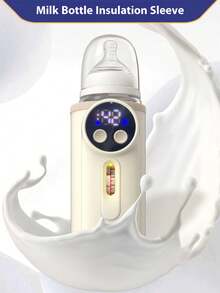 1pc Portable Fast Heating Cup Warmer, Milk Warmer, Suitable For Travel, Leak-Proof Design, Fast Charging, Wireless Operation, Can Be Used While Charging To Keep Milk Bottle Warm. Milk Warmer Pad, Portable Milk Warmer, Suitable For Maintaining Or Heating Water/Milk Above 35°C, Heating Constant Temperature, USB Universal Leather Material Gift, Beige