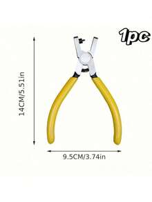 1 Multifunctional Leather Hole Puncher With Alloy Non-Slip Handle, Suitable For Fine Punching Of Belts, Straps, Watch Straps, Collars And Other Items, Sewing Accessories - Yellow - View 8