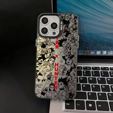 Funda de Teléfono Popular Manga  para 17, 16, 15, 14, 13, 12, 11 Pro Max, Plus - Cubierta Trasera Mate a Prueba de Golpes - Negro - Ver 5