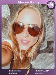 时尚复古蟾蜍框装饰眼镜，适合日常佩戴、情侣装、街头风、海滩、骑行、派对、舞蹈表演等场合。休闲、可爱、优雅、性感、复古、派对、街头风，PC（聚碳酸酯）材质，独特、时尚、INS风，青蛙眼镜，超大镜框，四季皆宜，适合夏季海滩度假、户外活动和旅行。 - 金色 - 查看 4