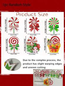 6 piezas - Decoraciones de Navidad tipo caramelo para exteriores - Señales de plástico con forma de piruleta de menta con estacas para decorar el jardín, camino y césped durante las vacaciones de invierno y Navidad, caramelos simulados, pegatinas para el suelo, decoraciones navideñas