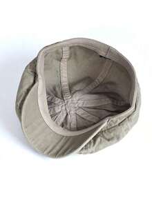 Vintage Distressed Linen Beret Hat, Minimalist Design + Versatile Gray Tone, Suitable For Vintage Enthusiasts, Stylish Men's Daily Wear, Literary Exploration, Easily Crafting A Vintage Gentleman Vibe