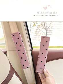 1个波点蝴蝶结汽车肩垫，柔软防磨损汽车肩套（肩垫上的蝴蝶结数量和位置随机） - A - 查看 9