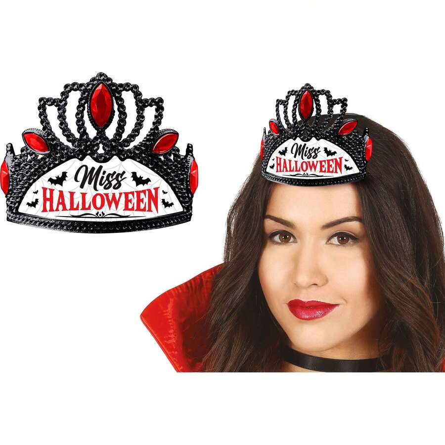 Fiestas Guirca Halloween Crown For Boys And Girls, Costume Accessory For Parties, Head Decoration With Evil Queen Design And Halloween Theme, Ideal For Celebrations, Costume Parties, And Themed Events - Multicolor - View 1