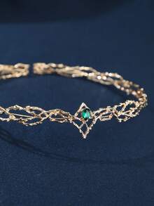 1 Stück modische barocke Krone mit Strass, Hochzeitskrone, farbiges Party-Accessoire