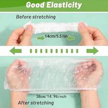 50/100/200 غطاء بلاستيكي قابل للتخلص منه، غطاء بلاستيكي للأطعمة المتبقية والخضروات والفواكه، غطاء منع الروائح والغبار للأطعمة في الثلاجة، قابل للتمدد والحفاظ على الطعام طازجًا