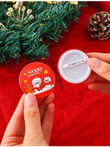 1PC Santa Claus Reindeer Christmas Tree Snowman Brooch, Christmas Accessory Badge, Decorative Pendant, Suitable For Christmas Gifts, Christmas Decoration, Photo Medal, Pendant Decoration