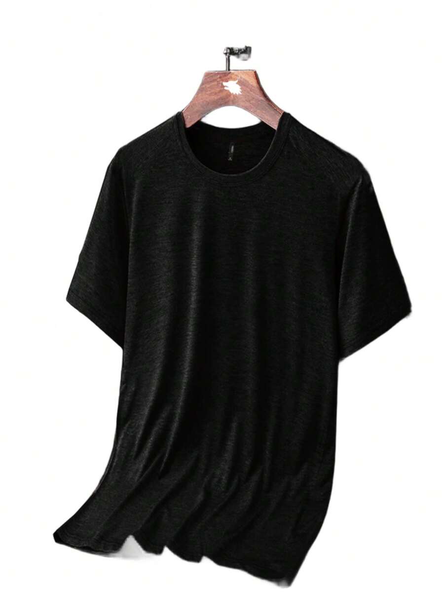 Men T-Shirts - 黑色 - 查看 1