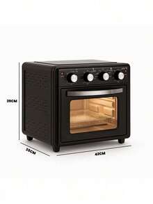 Mini Forno Elétrico com Convecção 30L Compacto para Cozinhas com Pouco Espaço - Preto - Visão 8