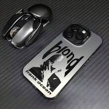 Funda para for  con la imagen de Frank Sinatra en tono rubio, compatible con los modelos 17, 16E, 16, 15, 14, 13, 12, 11 Mini, Pro, Max, Air, X, XR, XSMAX, 8, 7 Plus.Protección anticaídas con cubierta trasera esmerilada. - Negro - Ver 8