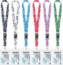 B - 6 Pcs Waterproof Lanyards With Detachable Buckle & ID Badge Holder For Cruise Ship Key Cards & Essentials,23417828