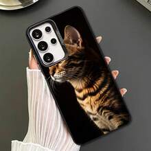 Adorable Charming Cat Phone Case Compatible With  For Galaxy S25 S24 S23 S22 S21 S20 Ultra Plus FE, Back Cover For Galaxy A07 A17 A72 A50 A30 A21S A20 A10 Coque, Shockproof Protective Case, Fashionable Phone Case, Fun Print, Shockproof Protective Case,  Users, Phone Accessories Shoppers