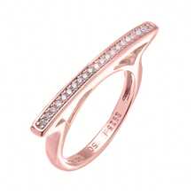 Bague femme Folli Follie en acier inoxydable, rose, taille 10 (référence : 3R17S012RC) - Taille Unique - Voir 1