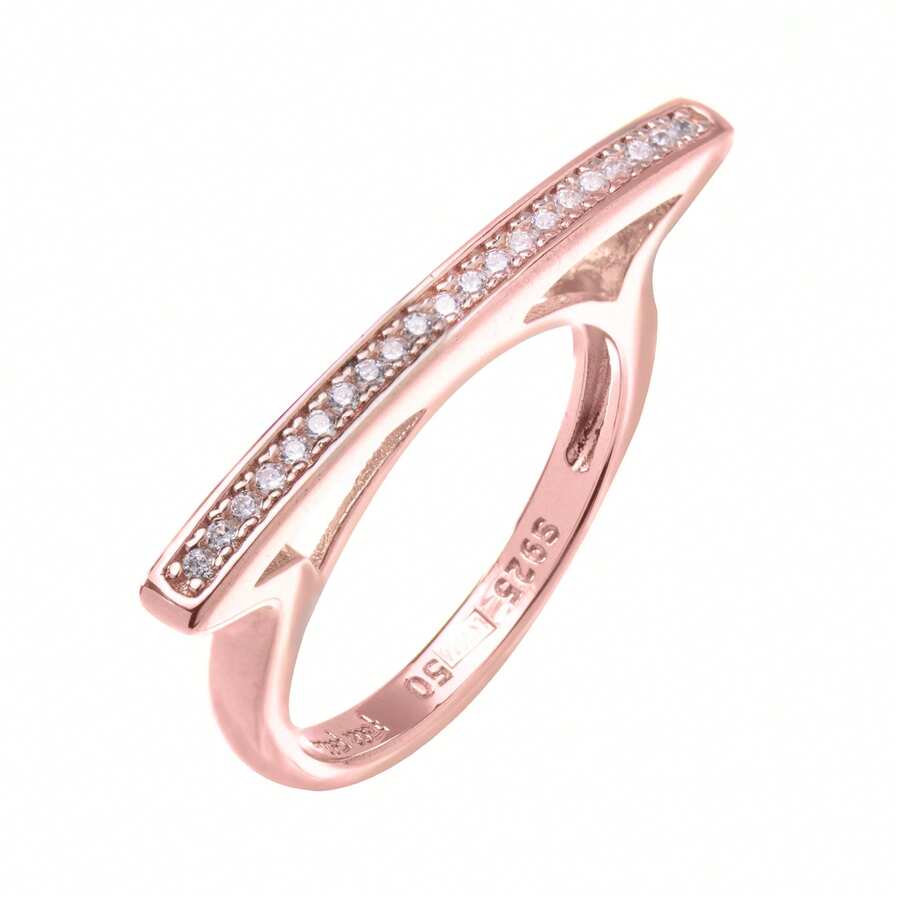 Bague femme Folli Follie en acier inoxydable, rose, taille 10 (référence : 3R17S012RC) - Taille Unique - Voir 1