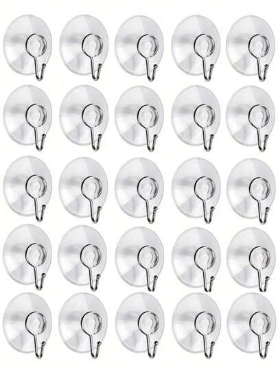 15 pezzi Ganci a ventosa in plastica trasparente - Tenuta forte, impermeabile, durevole - Per finestre, vetro, doccia, bagno e pareti della cucina - Ideale per uso quotidiano, festival, feste e decorazioni per carnevale