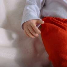 Realistic Silicone Reborn Baby Doll Can Be Bathed On - Đỏ - Xem 5