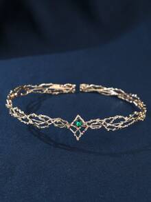 1 Stück modische barocke Krone mit Strass, Hochzeitskrone, farbiges Party-Accessoire