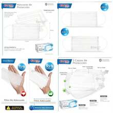 Cubrebocas Blanco Premium piezas, Mascarilla Desechable Termosellada Tricapa, Tapabocas con Piezas con Ajustador Nasal Oculto y Tecnologa Ligera de Filtrado Efectivo - blanco - Ver 1