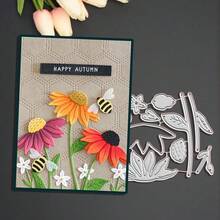 Flowers Metal Cutting Dies, DIY Scrapbooking Album And Embossing Stencil, Greeting Card Making Tool, Card Paper Cutting Crafts ,Gift Card Making Template Die Cuts